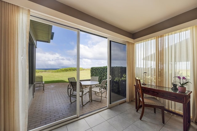 view of sunroom