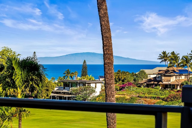 property view of water with a mountain view