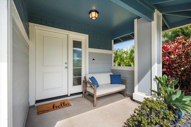 property entrance with a porch