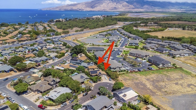 232 N Opio Pl Unit 232N, Opio Pl, Kihei, HI 96753 - aerial overview of property's location featuring a water and mountain view and nearby suburban area