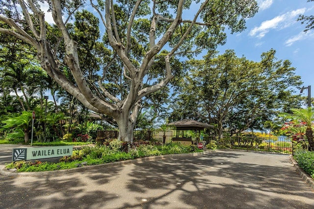 view of community with a gazebo