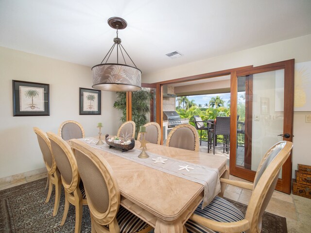 view of dining room