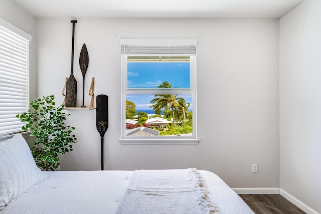 bedroom featuring hardwood / wood-style floors