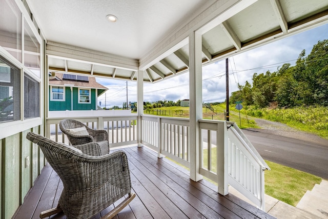 view of sunroom