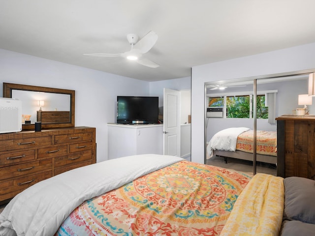 68 Walaka St Unit 5, Kihei, HI 96753 - bedroom with a closet and a ceiling fan