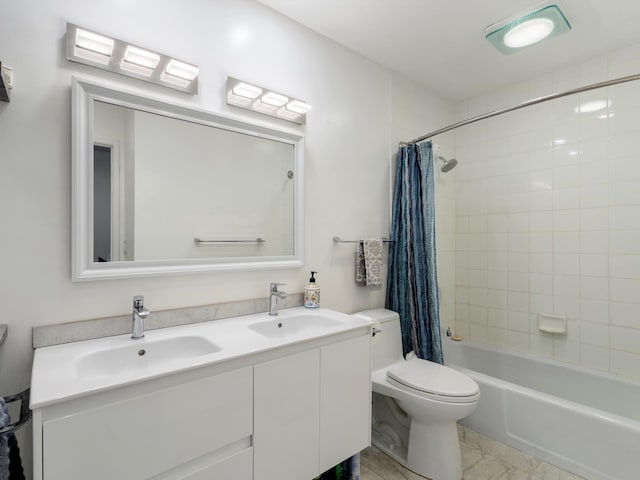 68 Walaka St Unit 5, Kihei, HI 96753 - bathroom with double vanity, shower / bath combination with curtain, and marble finish flooring