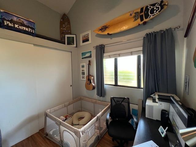 15 Kulanihakoi St Unit 9E, Kihei, HI 96753 - office with wood finished floors and vaulted ceiling