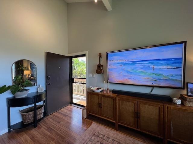 15 Kulanihakoi St Unit 9E, Kihei, HI 96753 - foyer featuring wood finished floors and a towering ceiling