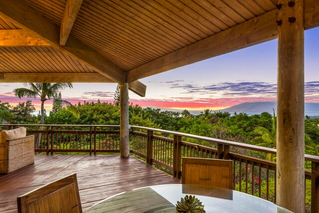 view of deck at dusk