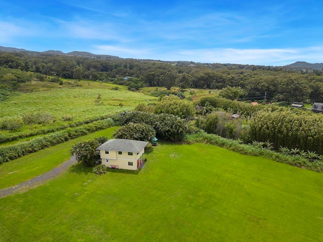 bird's eye view with a rural view