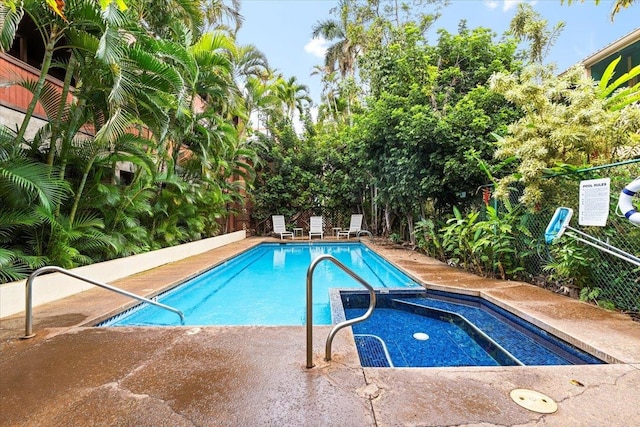 view of pool with a patio area