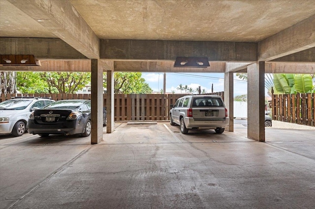 exterior space with a carport