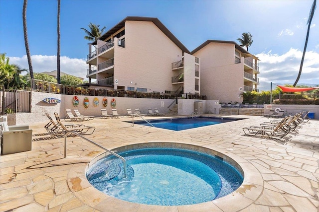 view of pool with a patio