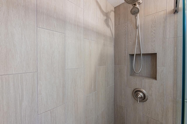 room details with a tile shower