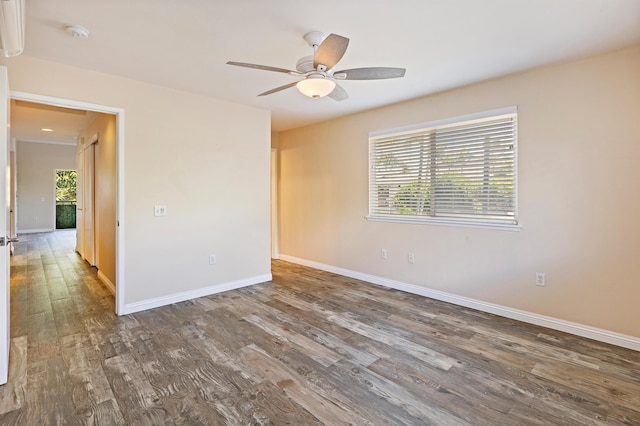 10 Polohina Ln Unit 2-3, Lahaina, HI 96761 - unfurnished room featuring wood finished floors, ceiling fan, and baseboards