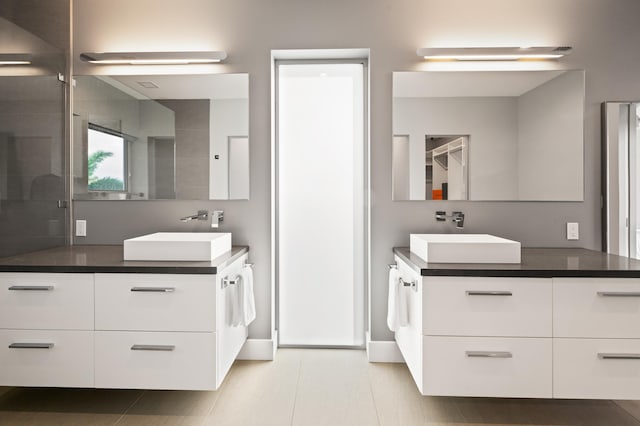 92 Kahana Ridge Dr, Lahaina, HI 96761 - full bathroom with two vanities and a shower with door