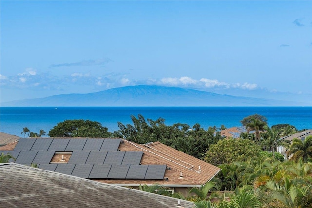 property view of water featuring a mountain view