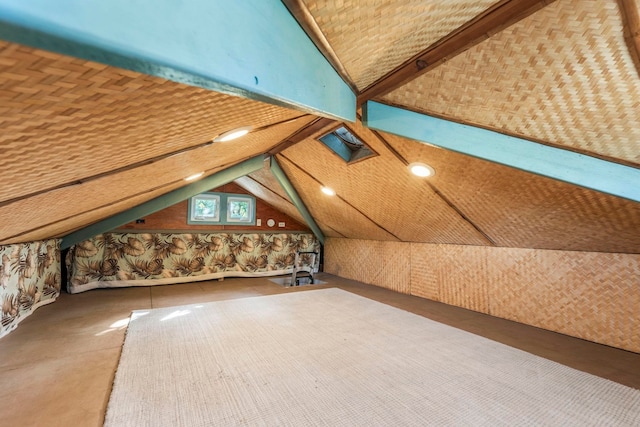 bonus room with lofted ceiling