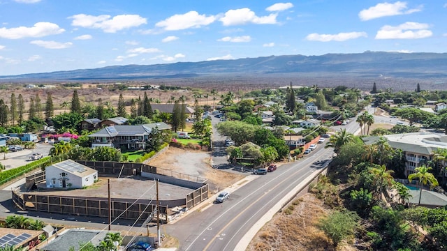 aerial view featuring a mountain view