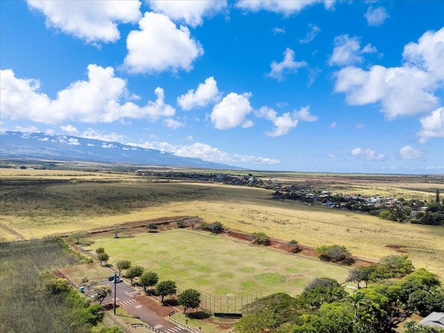 aerial view with a rural view