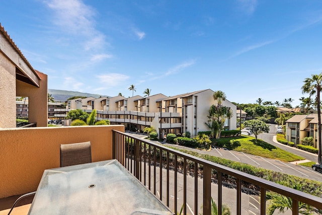 balcony with a residential view