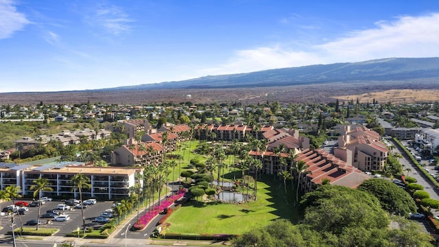 bird's eye view featuring a mountain view