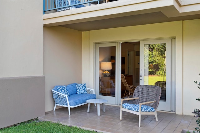 view of patio / terrace featuring a balcony