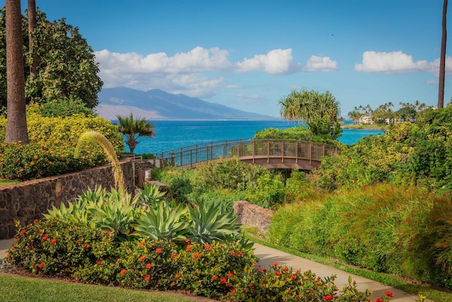 view of water feature featuring a mountain view