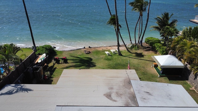 water view with a beach view