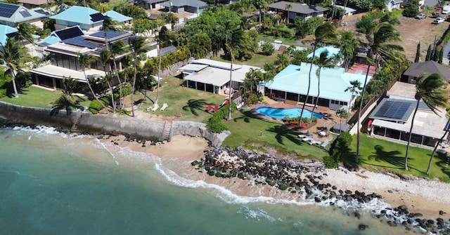 1756 Halama St, Kihei, HI 96753 - aerial view featuring a water view and a view of the beach