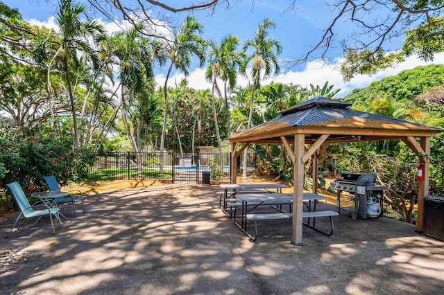 4435 Lower Honoapiilani Rd Unit 152, Lahaina, HI 96761 - view of patio with area for grilling and a gazebo