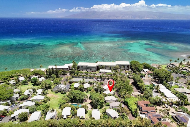 4435 Lower Honoapiilani Rd Unit 152, Lahaina, HI 96761 - aerial overview of property's location with a large body of water and nearby suburban area