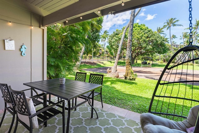4435 Lower Honoapiilani Rd Unit 152, Lahaina, HI 96761 - view of patio with outdoor dining area