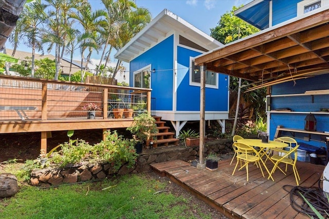 view of wooden deck