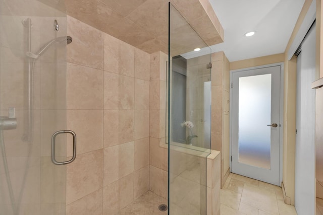 bathroom with an enclosed shower