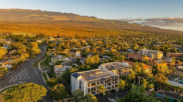 aerial view featuring a mountain view