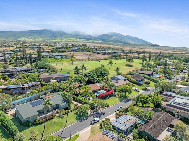 bird's eye view featuring a mountain view