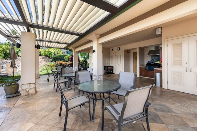 view of patio / terrace with a pergola