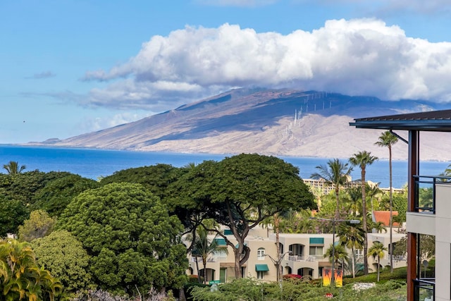 property view of water with a mountain view