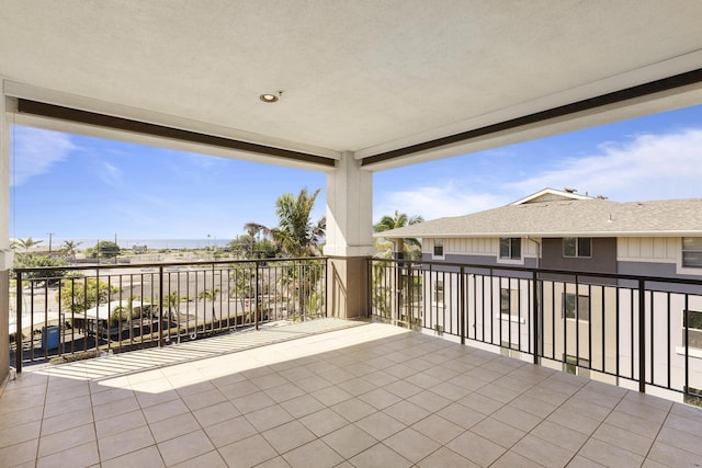 view of patio / terrace with a balcony