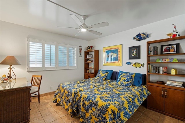 70 Hauoli St Unit 217, Wailuku, HI 96793 - bedroom with tile patterned floors and ceiling fan