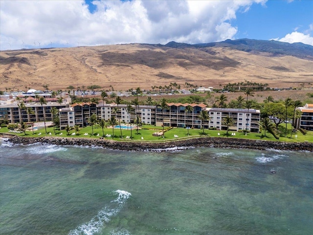 70 Hauoli St Unit 217, Wailuku, HI 96793 - bird's eye view of a water and mountain view and apartment complex / building