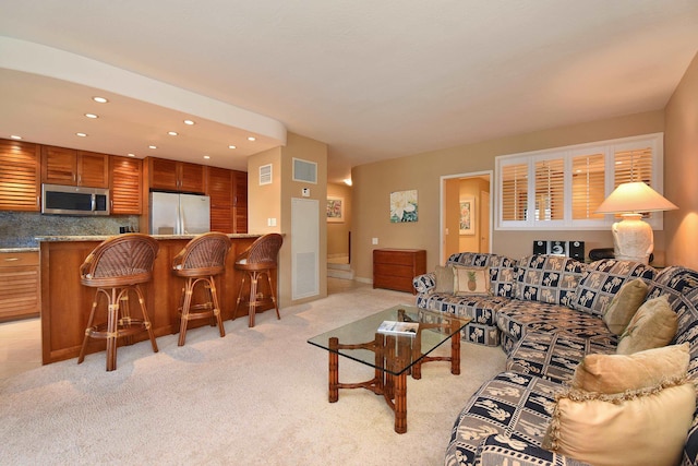 view of carpeted living room