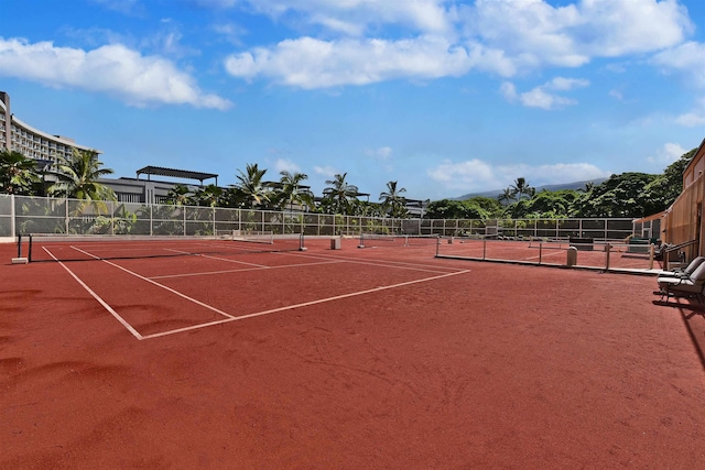 view of tennis court