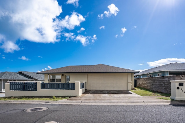 view of front of home featuring a garage