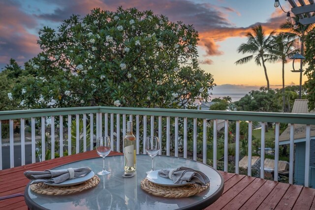 view of deck at dusk