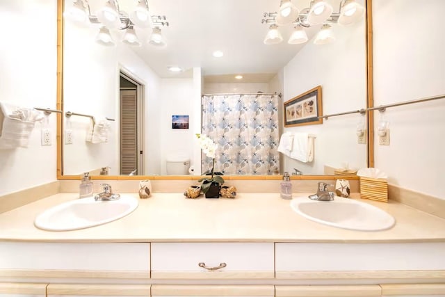 2777 S Kihei Rd Unit K 106, Kihei, HI 96753 - full bathroom with toilet, double vanity, and curtained shower