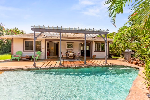 40 Hoola Lei Pl, Kihei, HI 96753 - rear view of house featuring a pergola, an outdoor pool, and a patio area