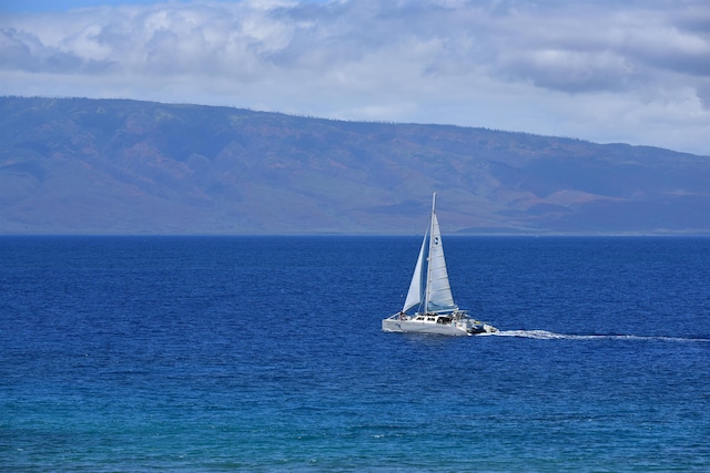 water view featuring a mountain view