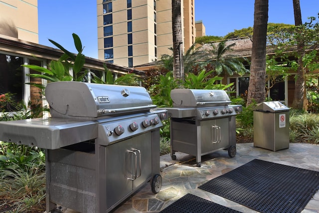 view of patio with grilling area